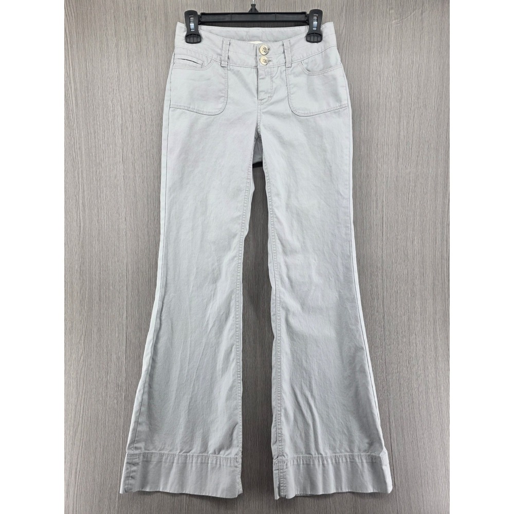 Banana Republic Flare Low Rise Khaki Chino Pants Womens 00
